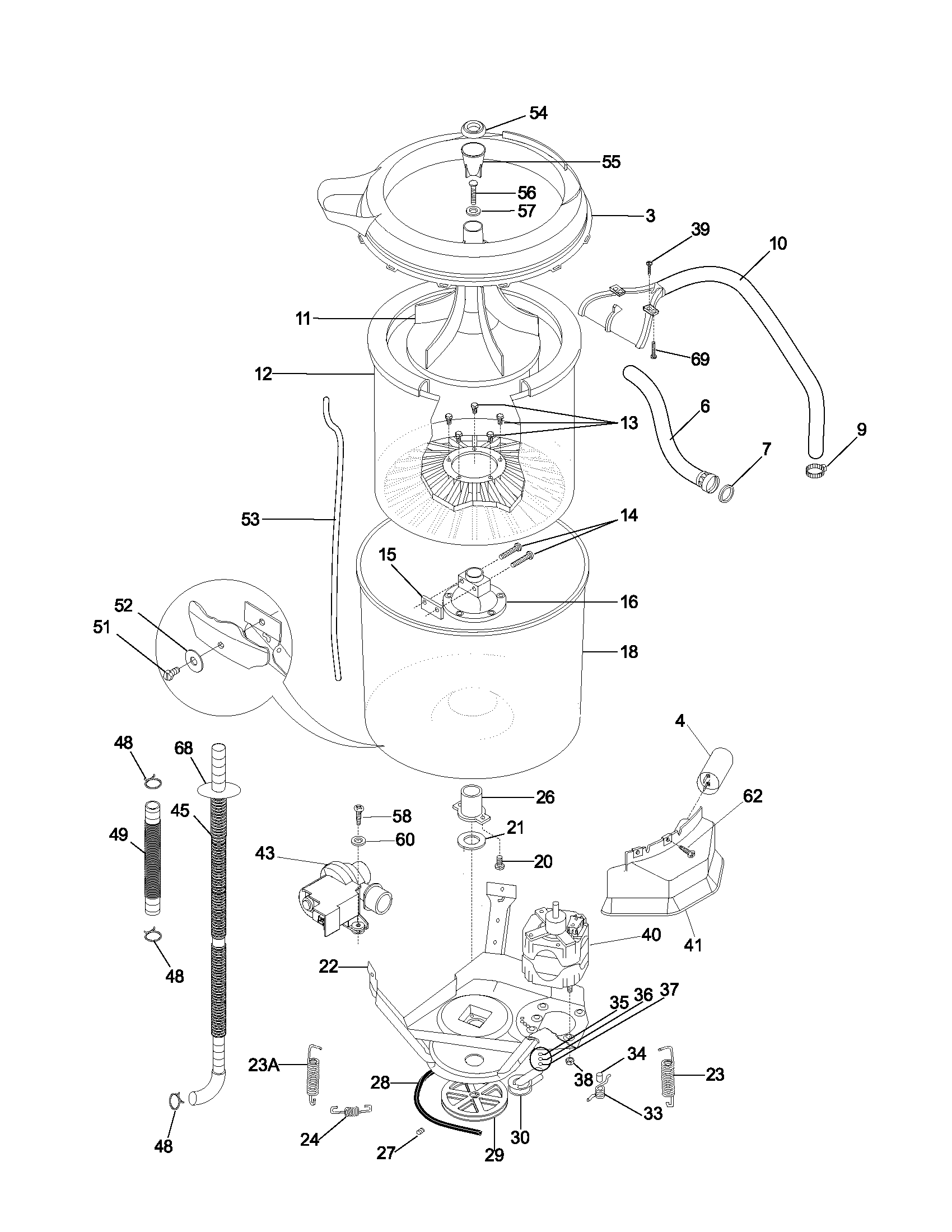 Motor/tub