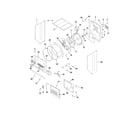 Frigidaire FEZ831AS2 upper cabinet/drum/heater diagram