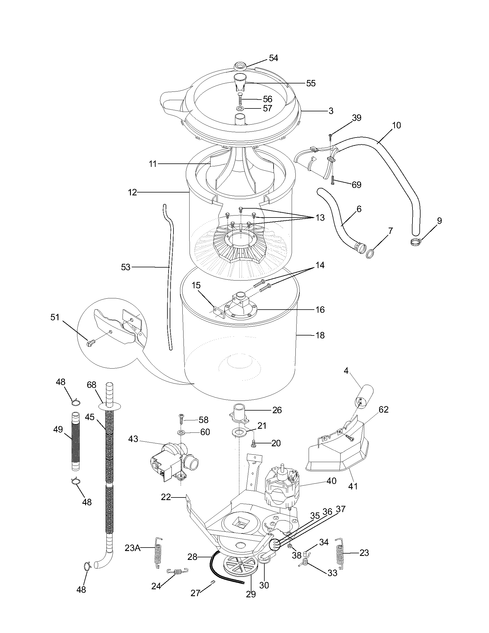 Motor/tub