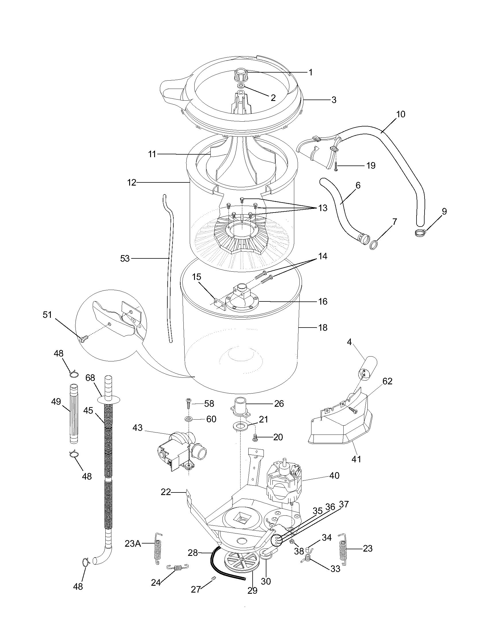 Motor/tub