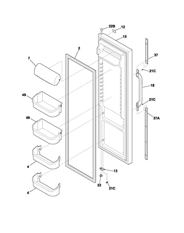 Refrigerator door