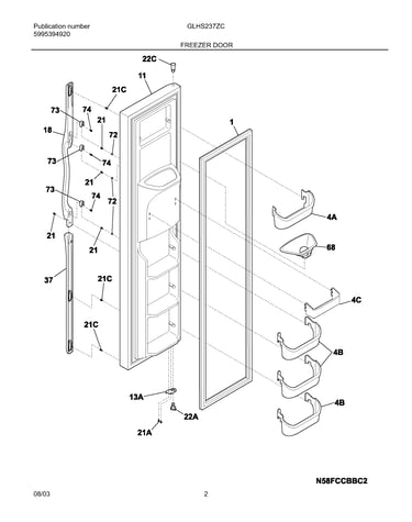 Freezer door