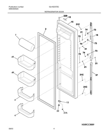 Refrigerator door