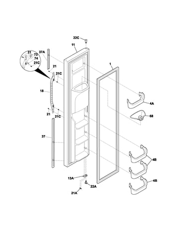 Freezer door
