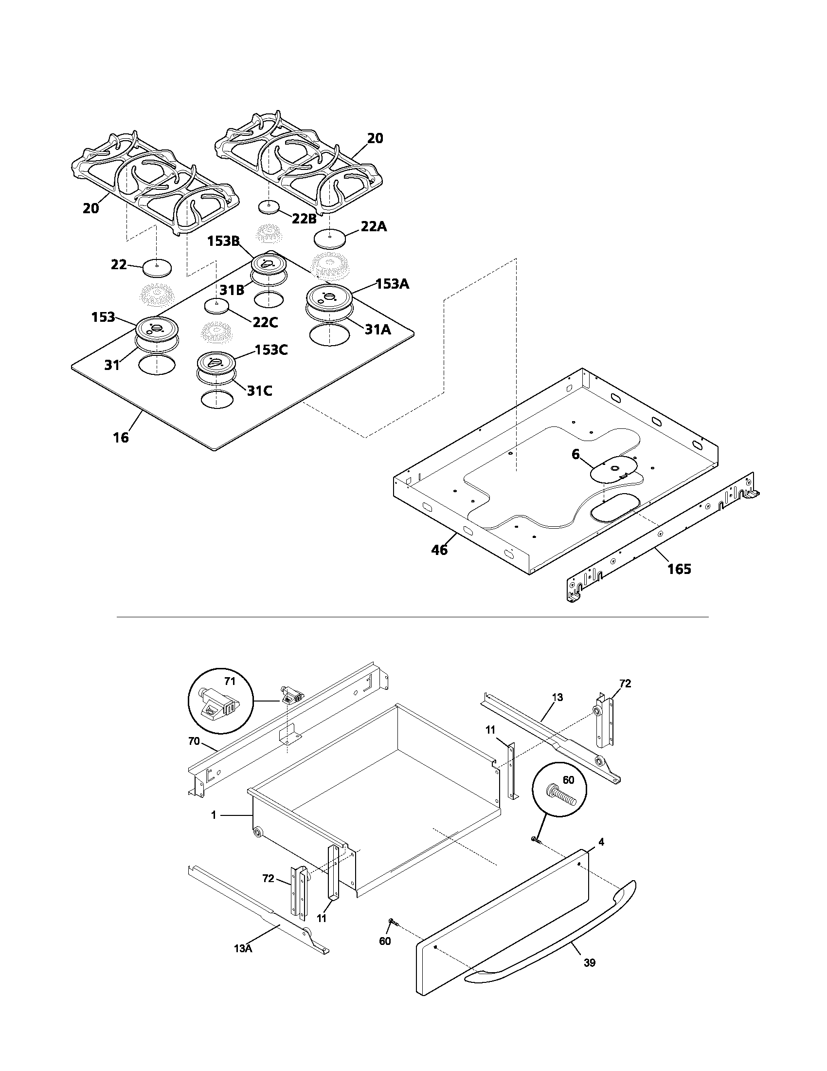 Top/drawer