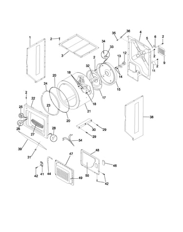 Upper cabinet/drum/heater