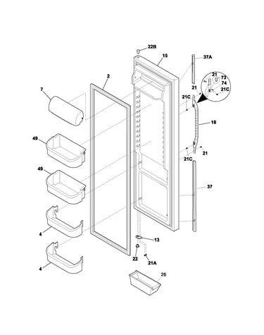 Refrigerator door