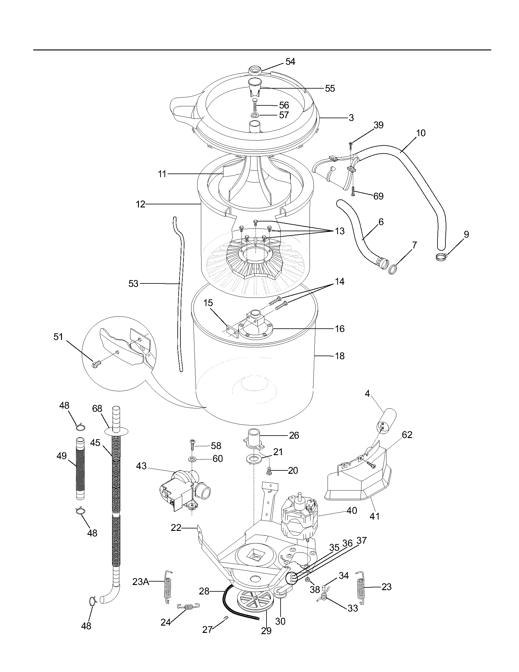 Motor/tub