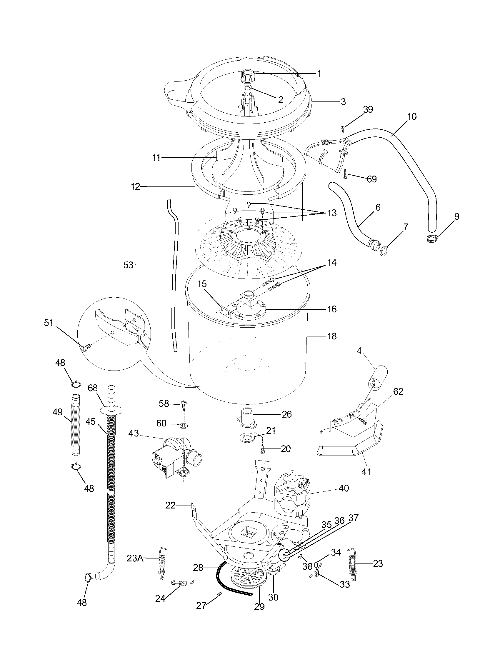 Motor/tub