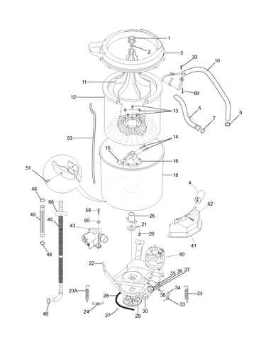 Motor/tub