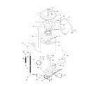 Frigidaire GLET1142CS0 motor/tub diagram