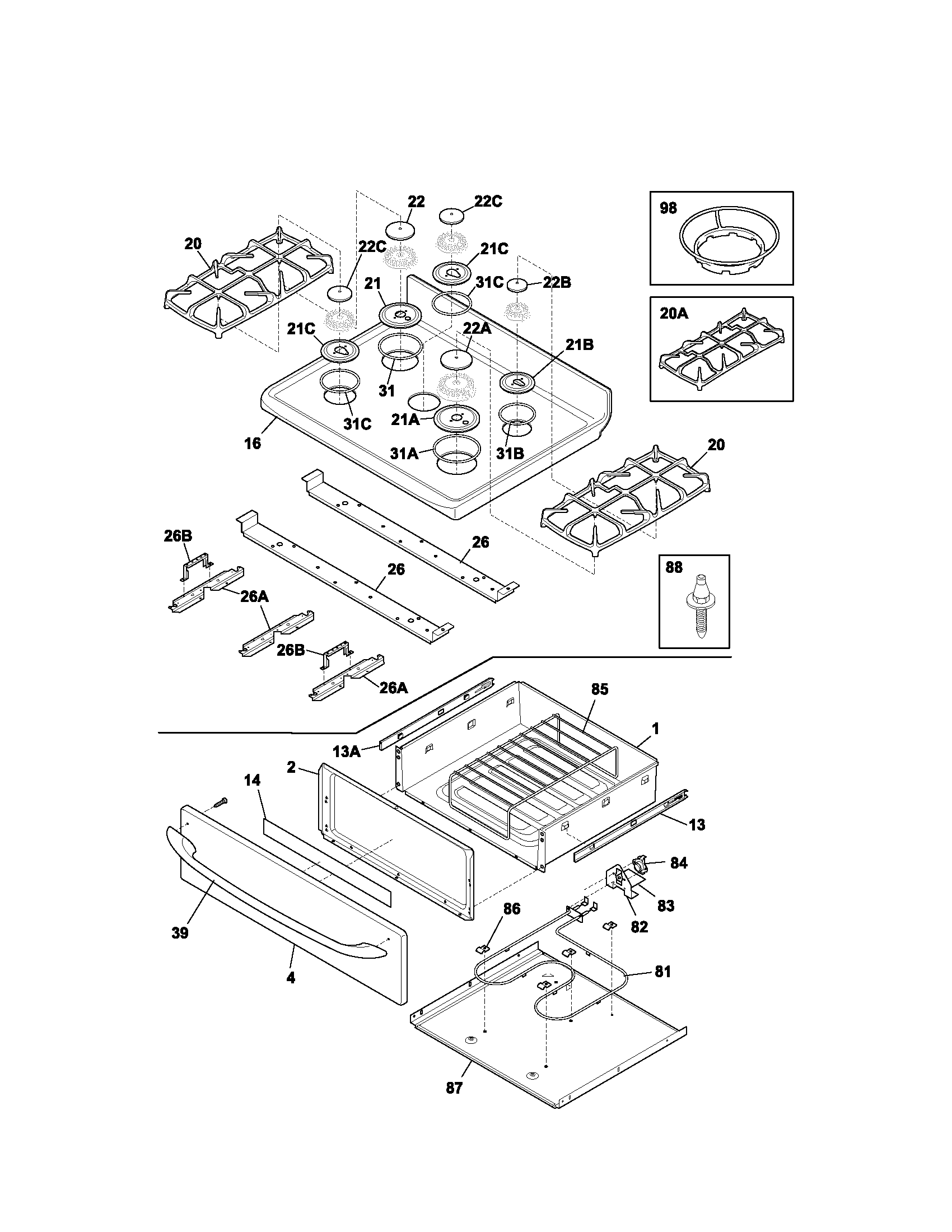 Top/drawer