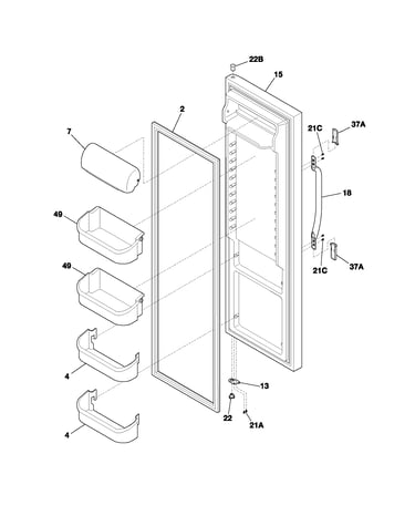 Refrigerator door