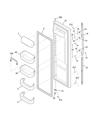 Refrigerator door