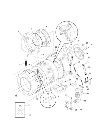 Tub/motor