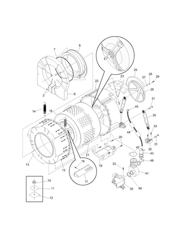 Tub/motor