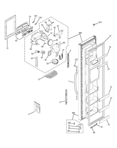 Freezer door