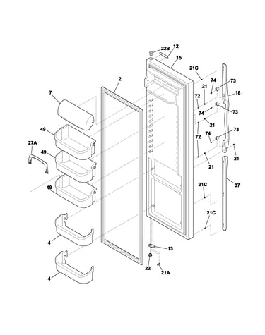 Refrigerator door