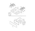 Frigidaire FGF363MXCCB top/drawer diagram