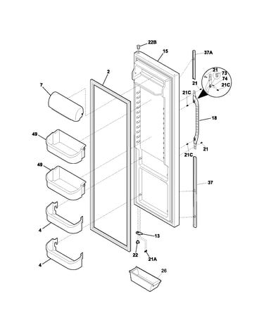Refrigerator door