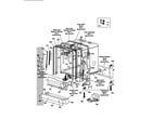 Electrolux EDW5500DSS0 tub and frame diagram