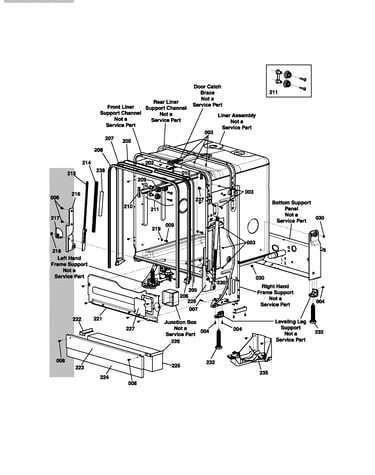 Tub and frame