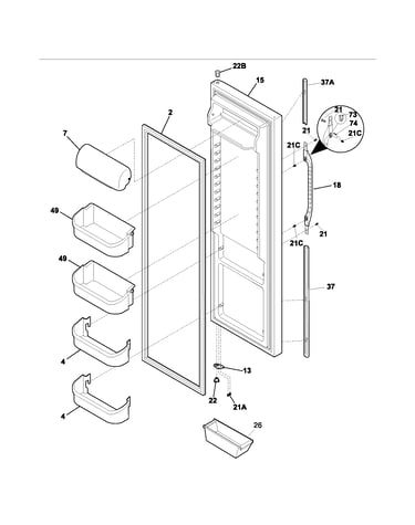 Refrigerator door