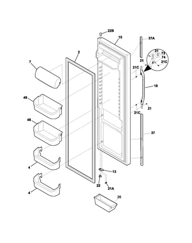 Refrigerator door