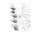 White-Westinghouse WRS23MF5AS9 shelves diagram