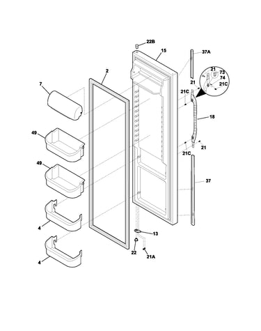 Refrigerator door