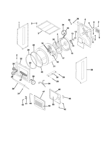 Upper cabinet/drum heater