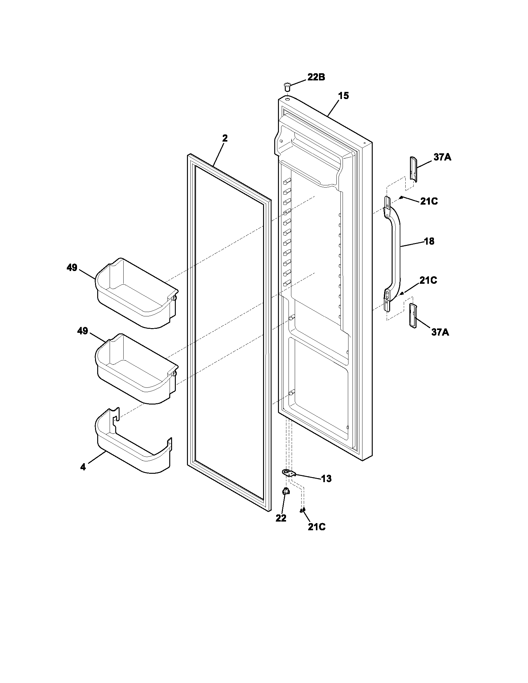 Refrigerator door