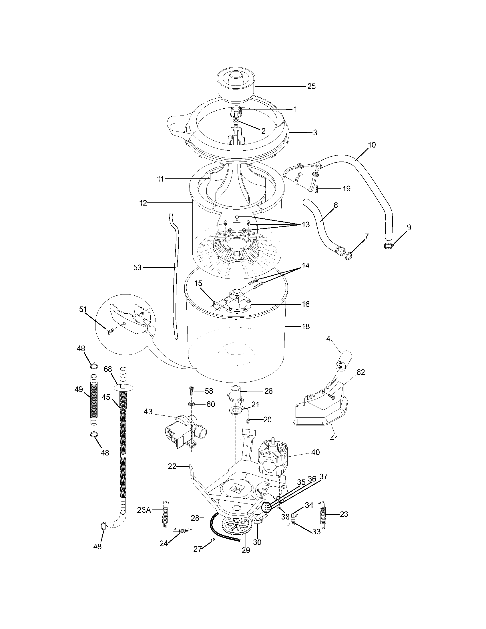 Motor/tub