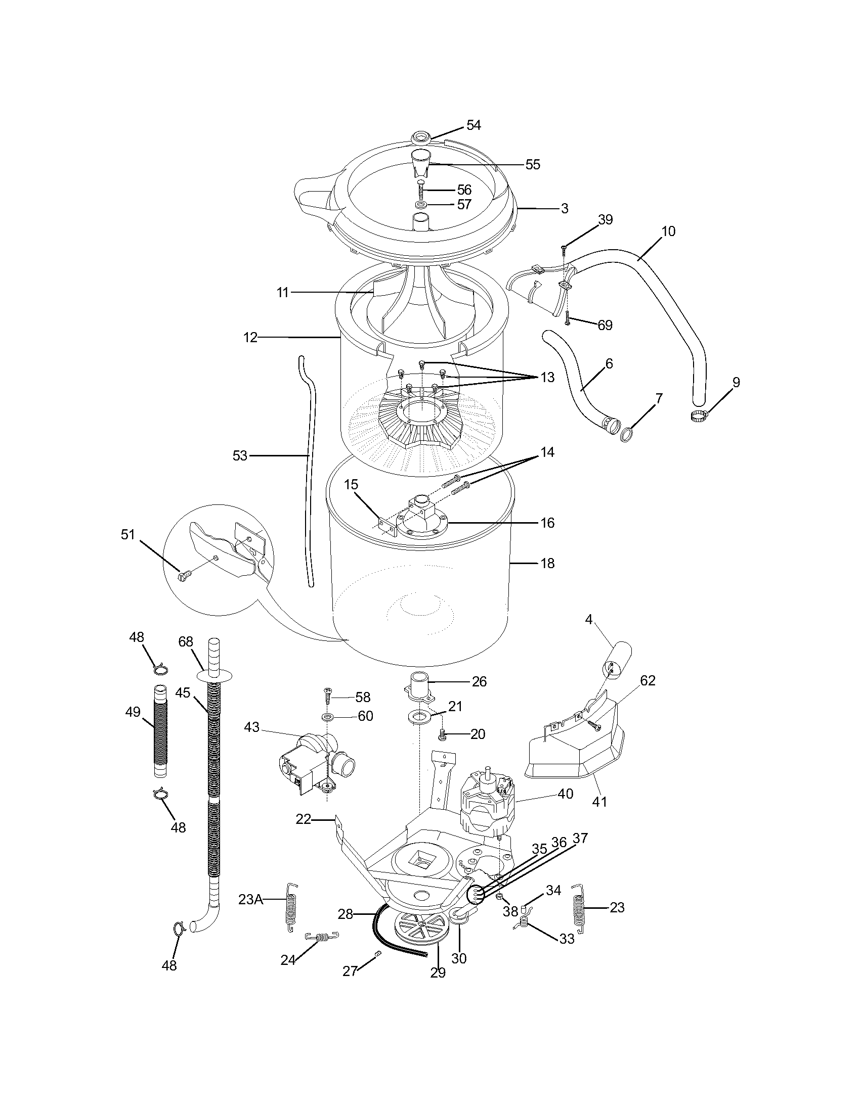 Motor/tub