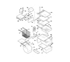 Frigidaire FRS23H7CSB2 shelves diagram