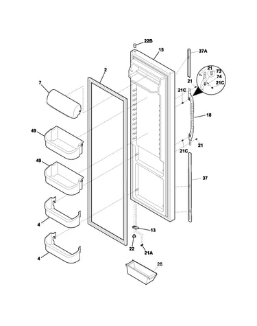 Refrigerator door