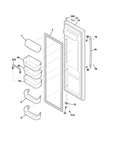 Refrigerator door