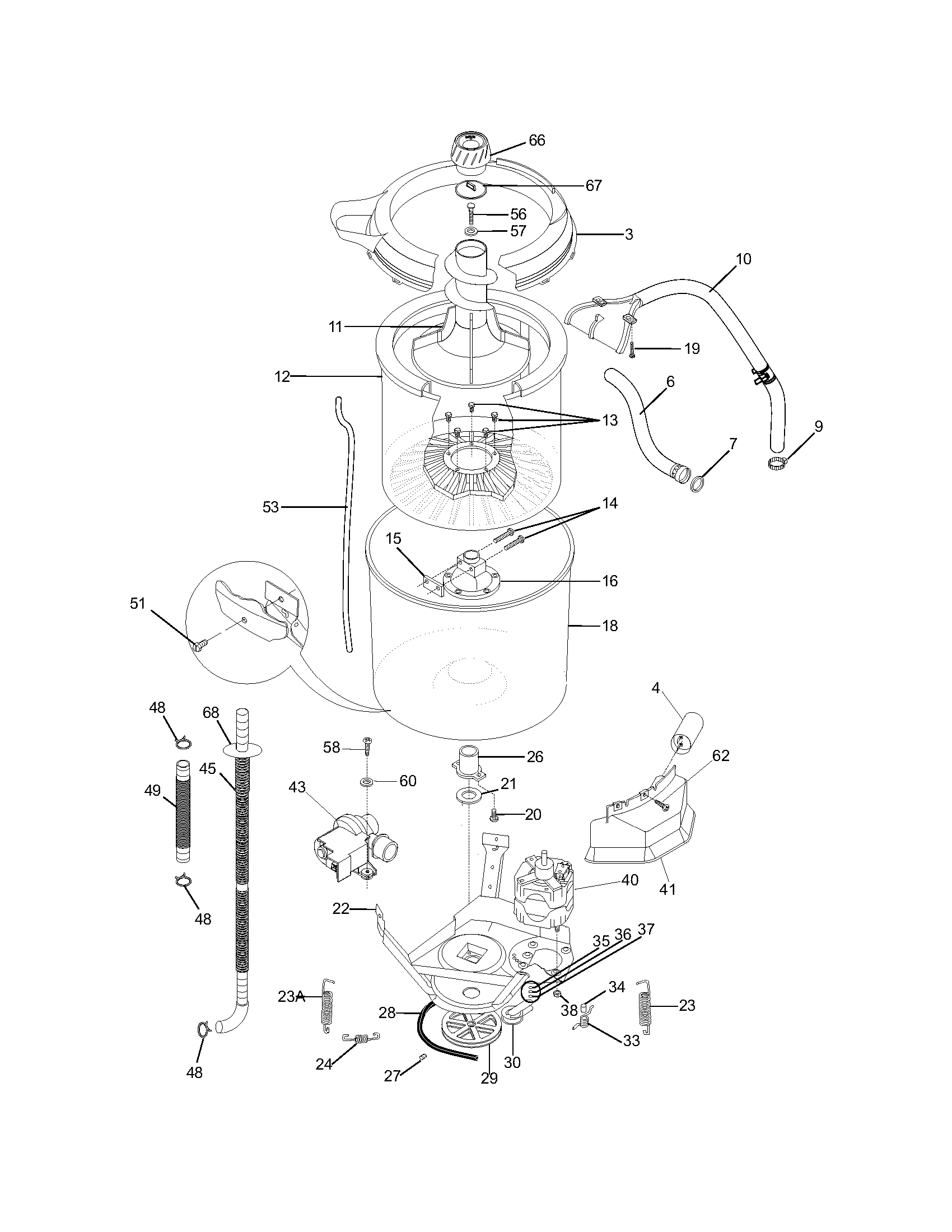 Motor/tub