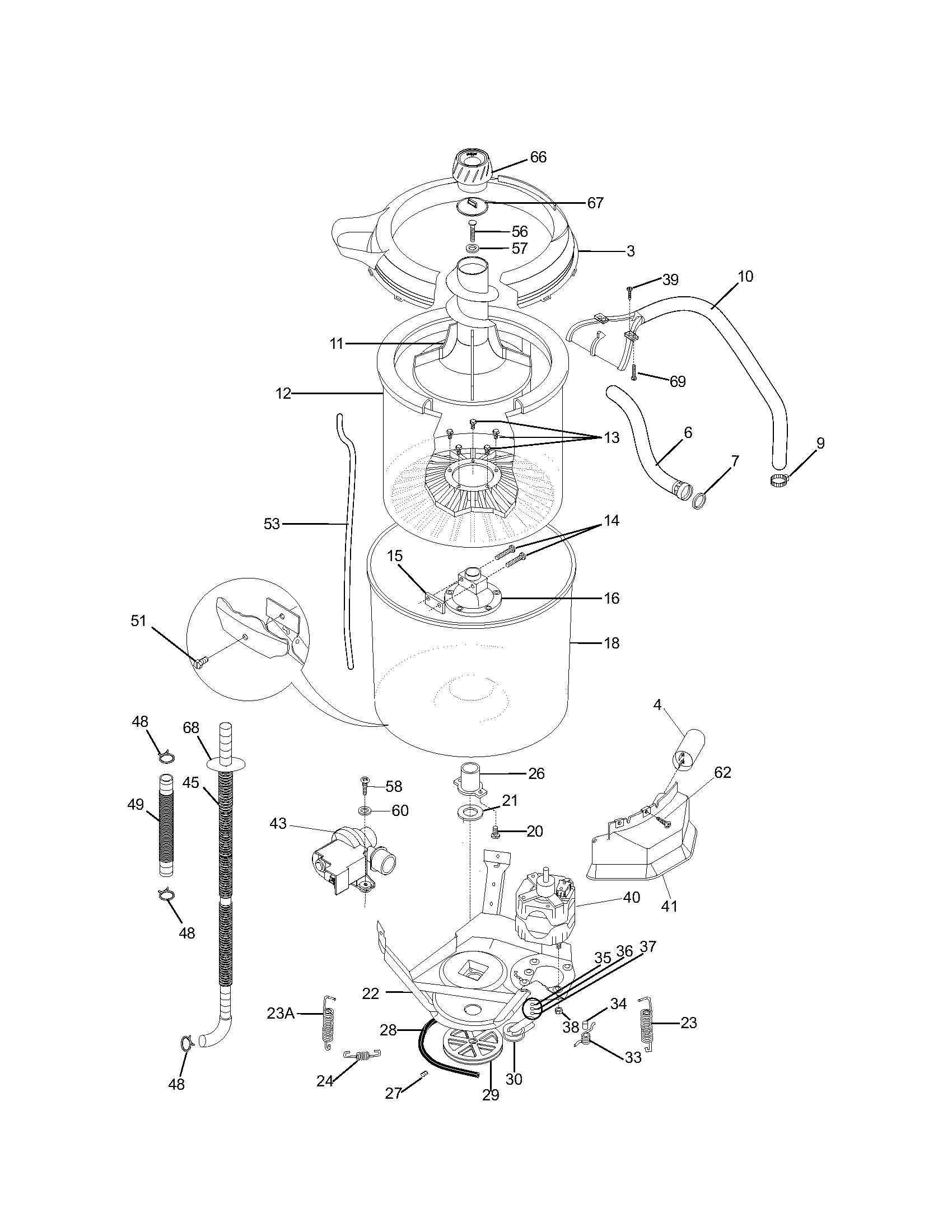 Motor/tub
