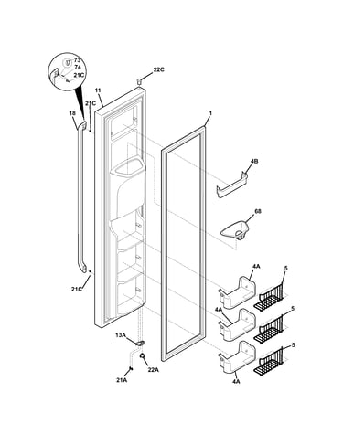 Freezer door
