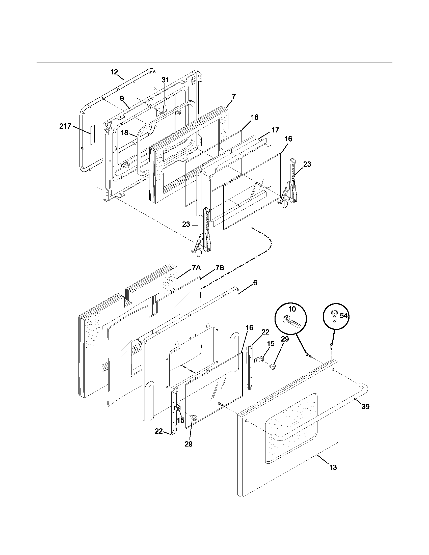 Oven door
