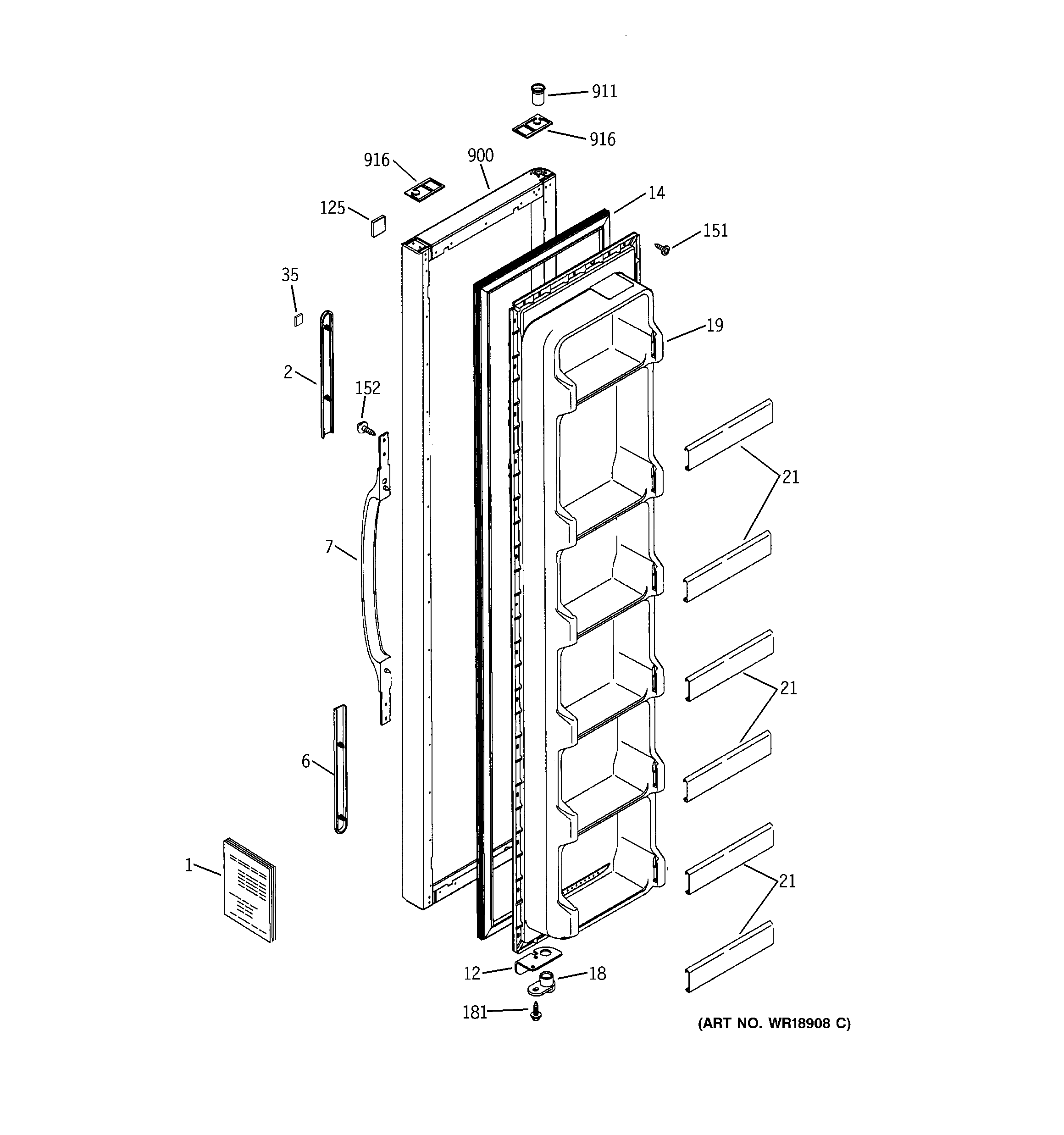 FREEZER DOOR