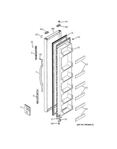 Freezer door