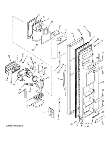Freezer door