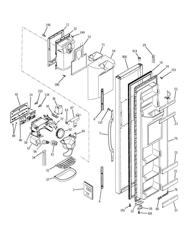 Freezer door