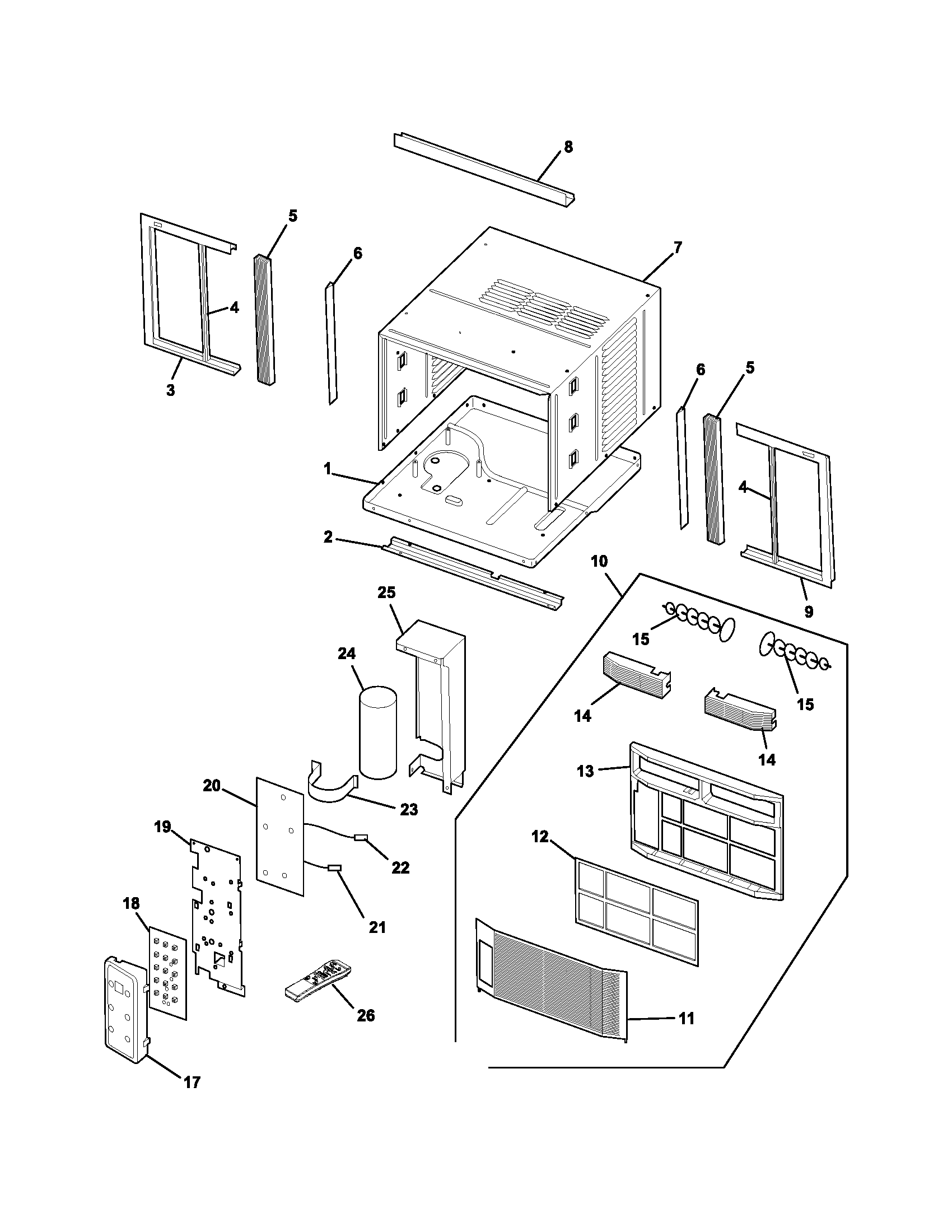 Cabinet/front/controls