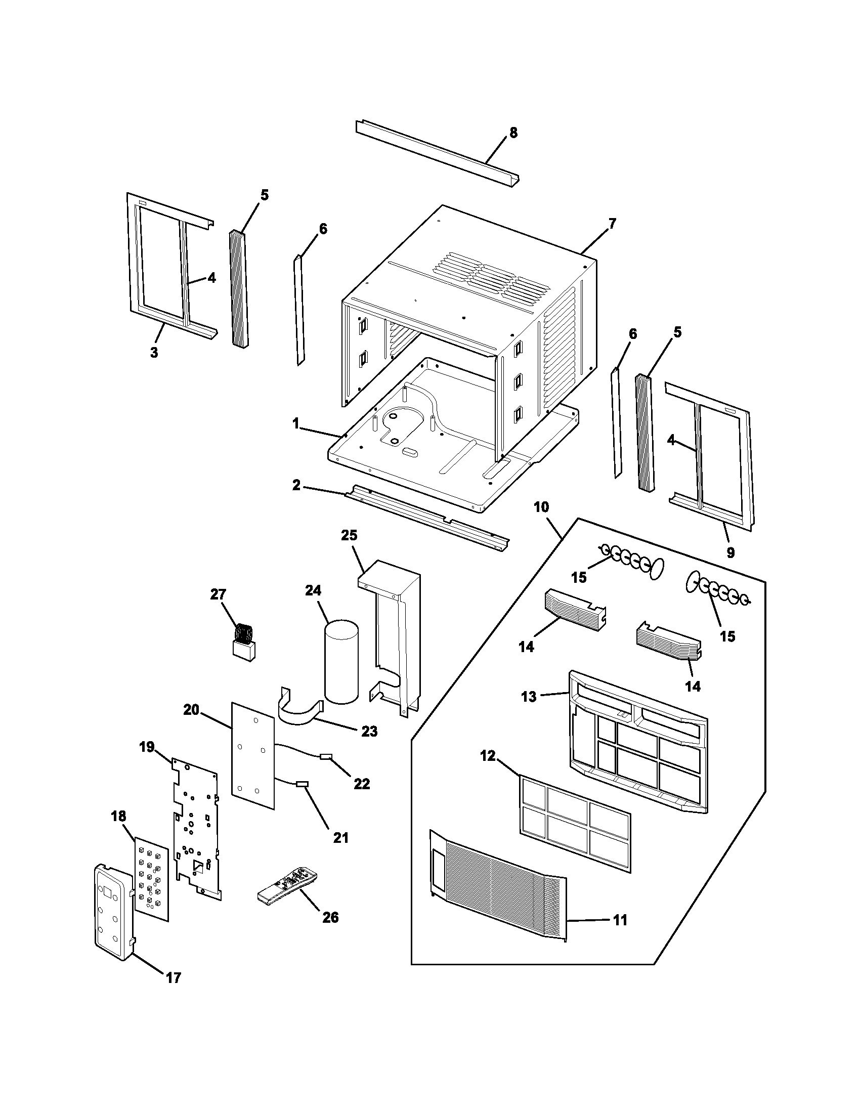 CABINET/FRONT/CONTROLS