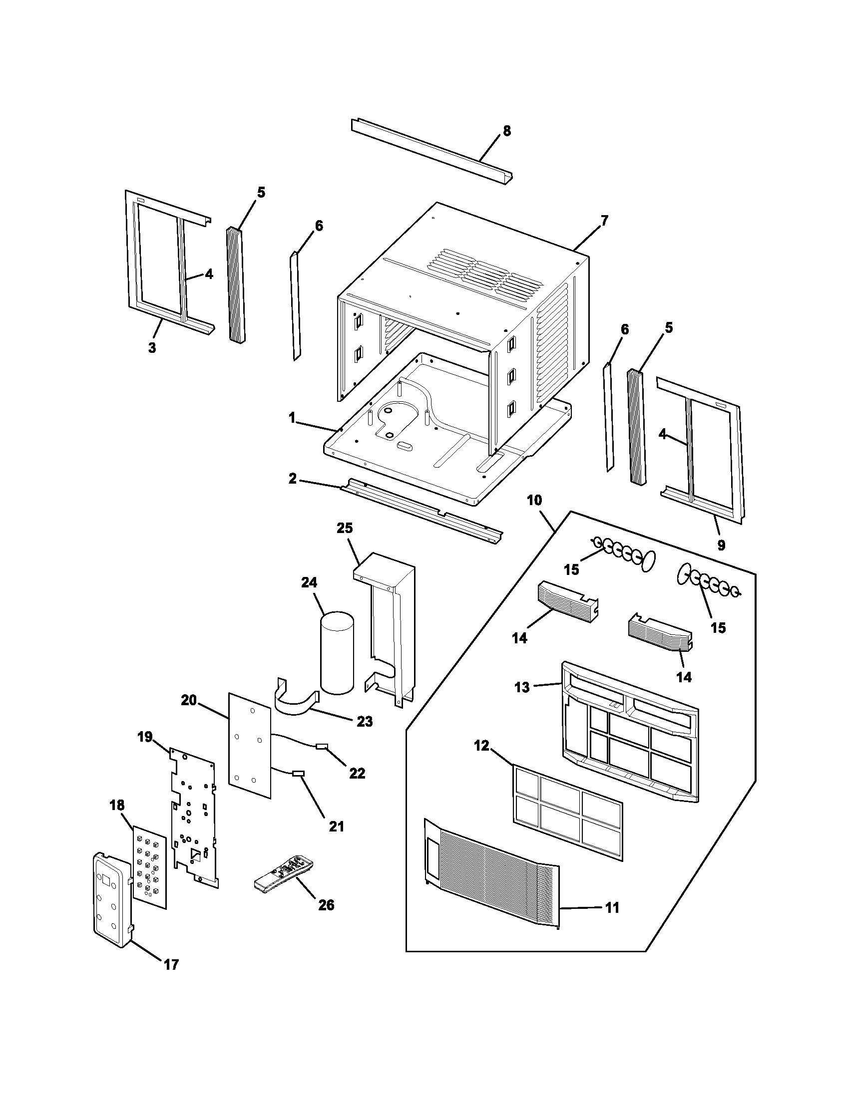 CABINET/FRONT/CONTROLS