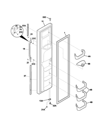 Freezer door