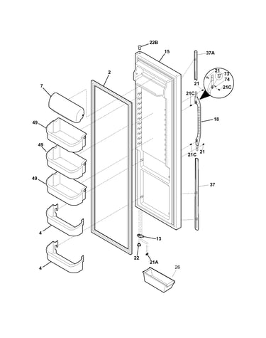 Refrigerator door